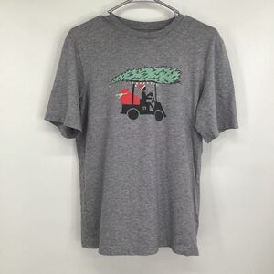 Men's Travis Mathew ‎ Golf Cart Christmas Tree Short Sleeved Tee Gray small